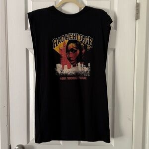 Rad Heritage Black Graphic Mini Dress